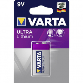 Pile 9v lithium Varta speciale detecteur de fumée