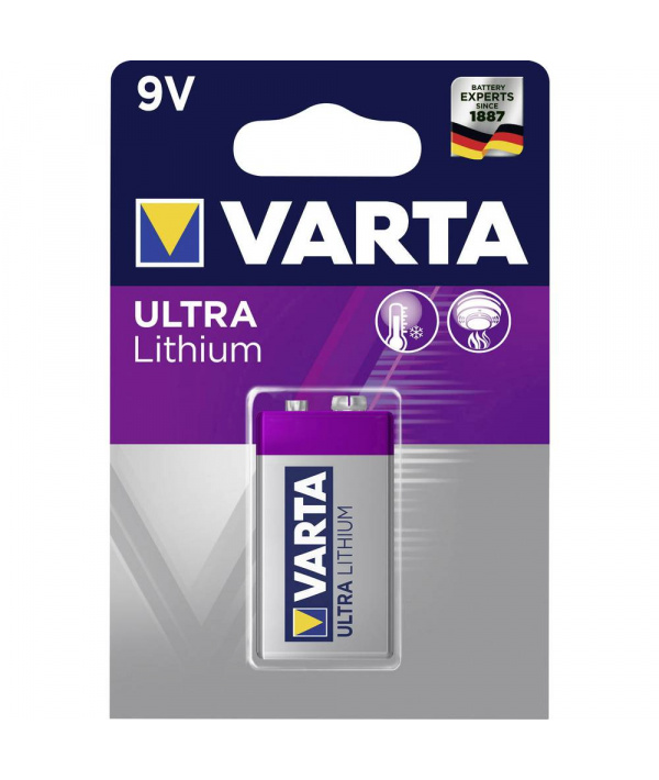 Pile 9v lithium VARTA detecteur de fumée