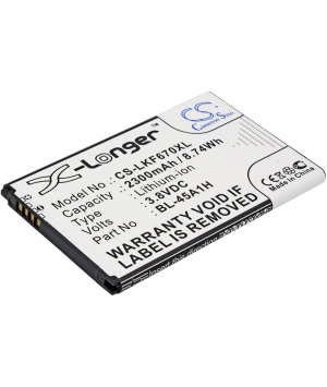 3.8V 2.3Ah Li-ion battery for LG F670