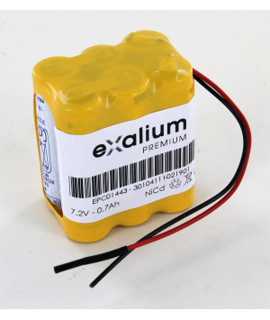 Batterie 7.2V 0.7Ah NiCd 6VREAA700 PC01443