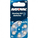 Blister 6 piles auditives 1.4V - Varta (V675)