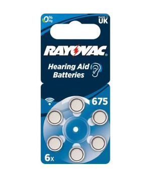 PR44 V675 hearing aid batteries-6 Pack