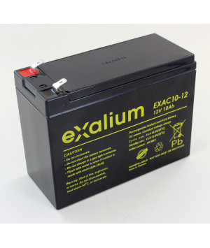Batterie Plomb 12V 10Ah EXALIUM (151X65X118) (EXAC10-12) Batterie Plomb 12V 10Ah EXALIUM (151X65X118) (EXAC10-12)