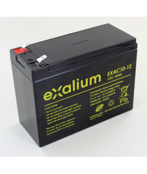 Batteria al piombo ciclica 12V 10Ah Exalium EXAC10-12