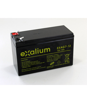 12V 7Ah Gel Exalium EXAG7-12 batteria al piombo
