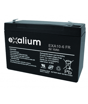 6V 10Ah V0 Exalium EXA10 6FR Batterie führen