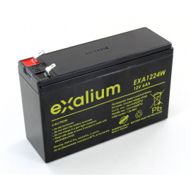 Lead 12V 6Ah EXALIUM EXA1224W F1 - F2 battery +.