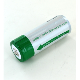 Batterie 3.2V 5Ah Li-FePo4 26650 pour torche I9R Iron Led Lenser (500859)