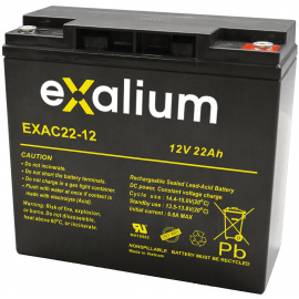 Cíclico plomo 12V 22Ah EXAC22 - batería de Exalium 12