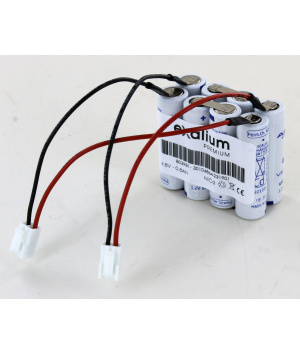 Baterías Saft 4.8V x 2 2 x 4VST AAL 803981 + conector