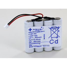 SAFT 4.8V 800mAh batería de bloques autonomos de alumbrado de seguridad (BAAS) 804133 AA 4VST