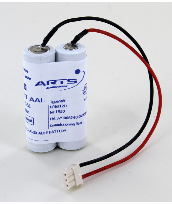 Battery 800mAh 2VSTAA BAES 806312 NiCd 2.4V