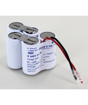 Saft battery 6V 1.6Ah 5 VT Cs + treads