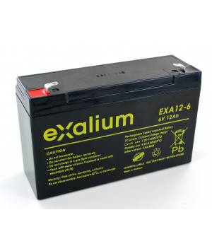 Bleibatterie 6V 12Ah Exalium EXA12-6