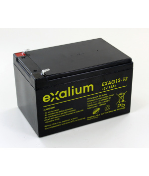 Batterie plomb Gel 12V 12Ah Exalium EXAG12-12