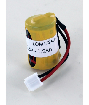 Batteria 3.6V al litio 1/2AA per registratore Newsteo LOM, LOP