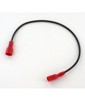 Cable de liaison pour batterie plomb diam 2.5 mm cosses faston 6