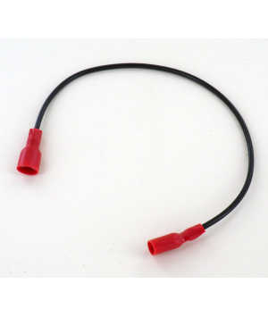 Cable de conexión para batería plomo diámetro 2,5 mm faston estirones 6