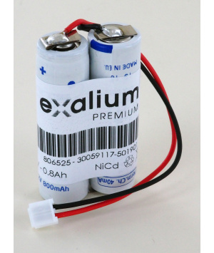 Battery 2.4V 800mAh 2KRMT 15/49 autonomous emergency lighting unit 806525