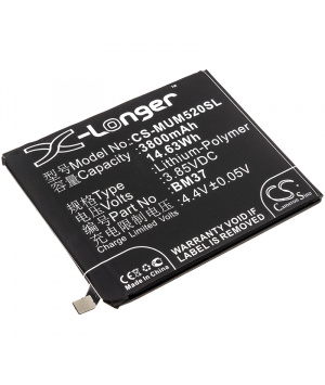 Battery 3.85V 3.8Ah LiPo BM37 for Xiaomi Mi 5s Plus
