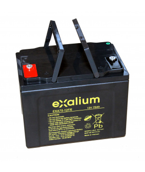 Piombo della batteria Exalium 12V 75Ah V0 EXA75-12FR