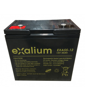 12V 55Ah EXALIUM EXA55-12 batteria al piombo 12V 55Ah EXALIUM EXA55-12 batteria al piombo