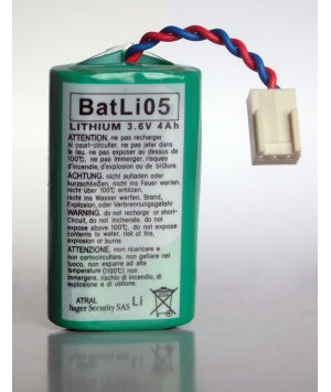 Bat04 3,6 V 2,7 Ah Batería Compatible Alarma Logisty Batli04