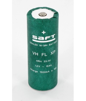 Accu Saft NiMh VH FL XP 1.2V 15Ah HRH 33/91 791653 vainas de soldadura opuestas