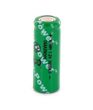 Accu Yuasa 2/3AAA 1.2V 300mAh NiMh 1AAAXM300 + cosses à souder opposées