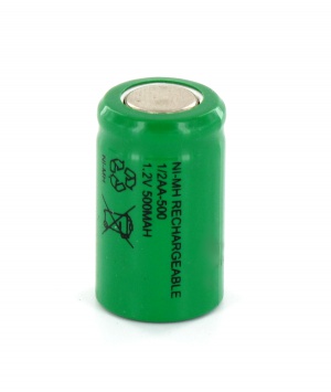 Accu 1/2AA 1.2V 500mAh NiMh 1/2AA-500 - pod di saldatura