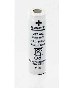 Batterie Saft 1.2V 800mAh VST AAL NiCd