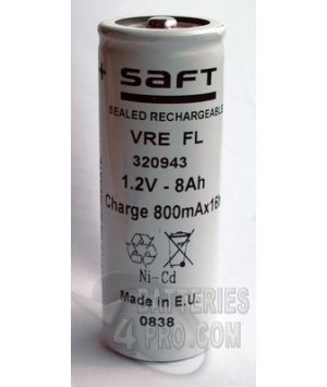 Elemento Saft 1.2V 8Ah VREFL NiCd - pod di saldatura opposti