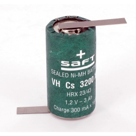 Saft VH Cs 3200 XL 1.2V 3Ah NiMh - baccelli di saldatura opposti