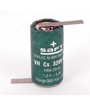 Saft VH Cs 3200 XL 1.2V 3Ah NiMh - baccelli di saldatura opposti