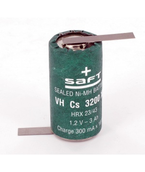 Saft VH Cs 3200 XL 1.2V 3Ah NiMh - opposite welding pods
