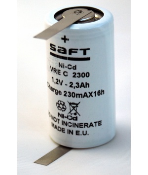 Accu Saft 1.2V 2.3Ah VREC2300 NiCd - Schweißhülsen