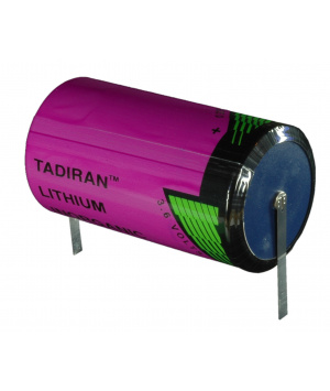 Pile Lithium Tadiran 3.6V 19Ah SL2780 + cosses à souder