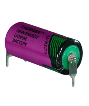 Pile Lithium 3,6V 1,4Ah 2/3AA 1 picot +, 2 picots - (SL761/PT)