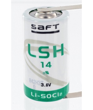 Pile Lithium Saft 3.6V 5.8Ah LSH14 format C + cosses à souder