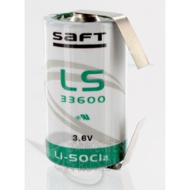 Batería de litio Saft 3.6V 17Ah LS33600 - vainas de soldadura