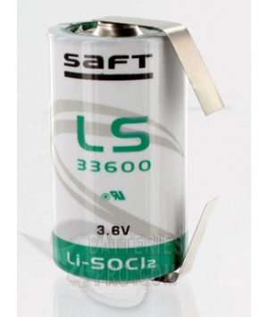 Batería de litio Saft 3.6V 17Ah LS33600 - vainas de soldadura