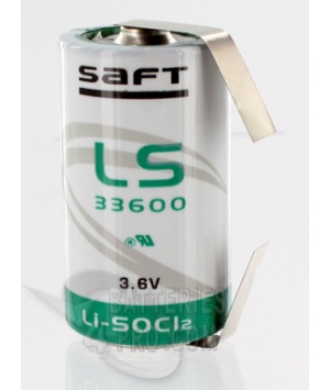 Lithium-Batterie Saft 3.6V 17Ah LS33600 - Schweißhülsen