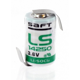 Lithium Saft 3.6V Battery - 1/2AA LS14250 - Opposite Welding Pods
