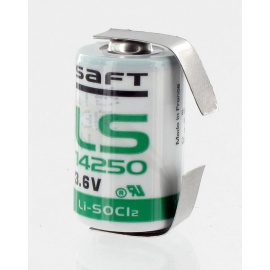 Batería de Litio Saft 3.6V - 1/2AA LS14250 - Vainas de Soldadura