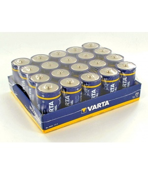 Boite de 20 piles alcalines LR20 D Varta Industrial