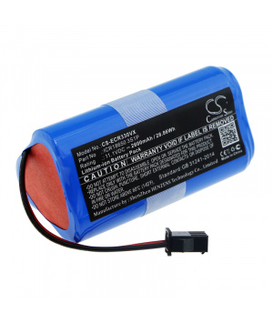 Batterie 11.1V 2.6Ah Li-Ion pour Robot Ecovacs CR333 (ICR18650 3S1P)