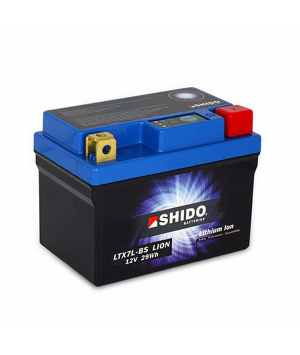 Batterie moto LiFePO4 12.8V 2.4Ah 150A Shido LTX7L-BS