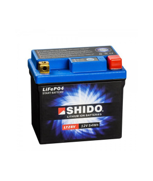 Batteria moto LiFePO4 12.8V 4.5Ah 270A Shido LT-8V