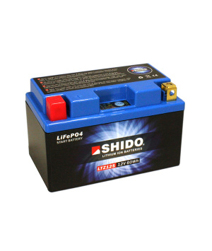 Batterie moto LiFePO4 12.8V 5Ah 300A Shido LTZ12S