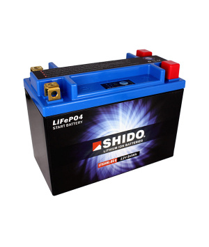 Batteria moto LiFePO4 12.8V 7Ah 420A Shido LTX24HL-BS Q